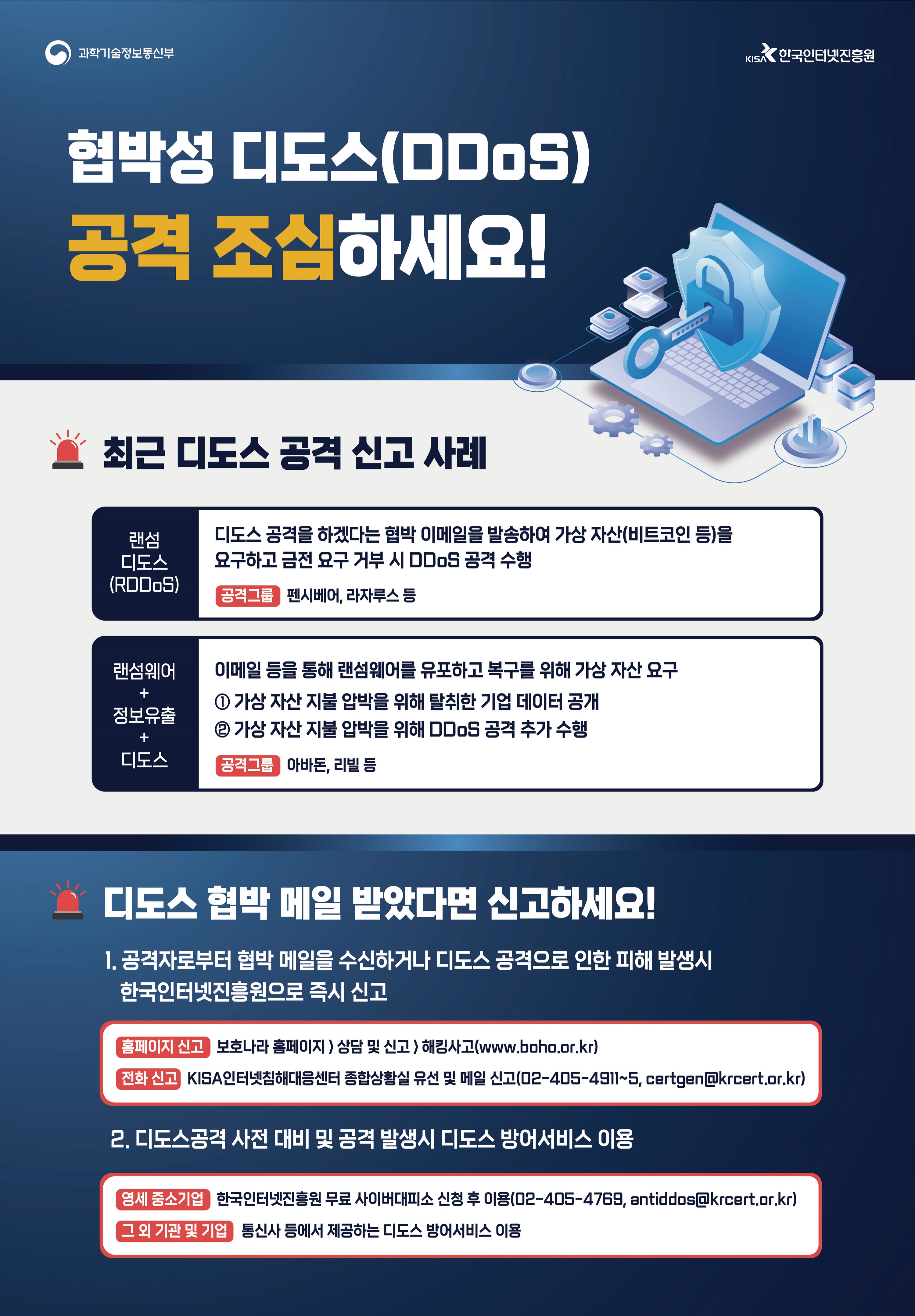 완주군 > 열린광장 > 보건소공지사항 > 사이버침해(랜섬웨어, 피싱, 디도스) 신고사례 및 피해 예방방법(읽기)