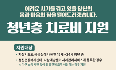 청년층 치료비 지원