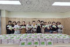 완주 학래촌, 어르신 위해 돼지고기 120근 후원