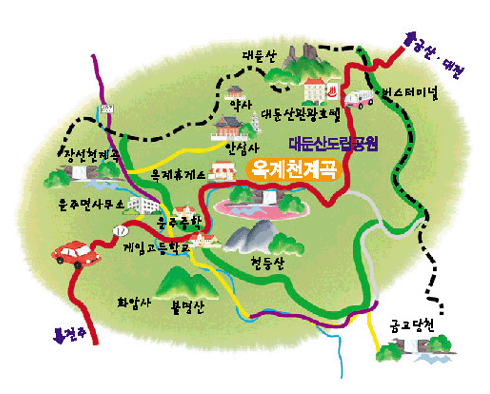 옥계천 약도