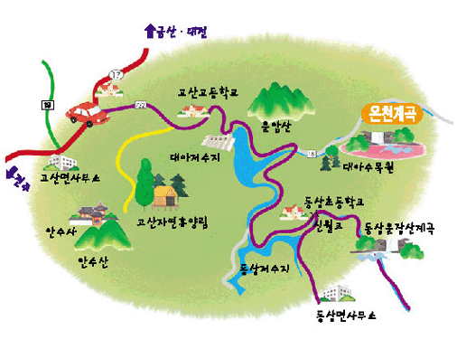 은천계곡 안내도